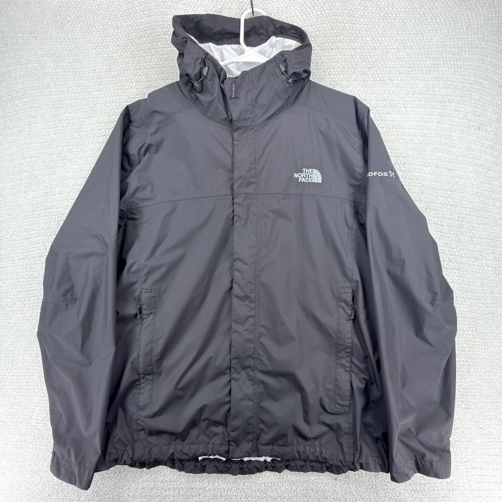 The North Face DryVent Rain Jacket Men's XL Black Hooded Grundfos Waterproof